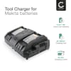 CELLONIC Makita 14,4V-18V lader for Li-Ion litium-ion-batterier - 2A DC18RCT, DC18RC, DC18RA, DC18SD erstatningsbatterilader for elektroverktøy