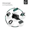 CELLONIC 1 Port Hurtiglader USBA svart for mobil, nettbrett, høyttalere, hodetelefoner eller powerbank 5W – 1A, USB-strømadapter for Storbritannia