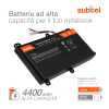 Batteria subtel® AS15B3N per notebook Acer Predator 15 G9-591 / Predator 17 G9-791 Affidabile ricambio da 4400mAh Sostituzione ottimale per computer portatile laptop Acer