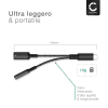 Adattatore da USB C a jack e ricarica rapida da 60 W, adattatore 2in1 da tipo C a cuffie da 3,5 mm