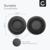 CELLONIC Erstatningsøreputer for 75x75x38mm hodetelefondeksler Myk skumpute Øreputer Over-ear Hodetelefonputer / Øreklokker