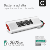 Batteria per Husqvarna Automower 230 ACX, 220 AC, 210C, 260 ACX, G2, Solar Hybrid, Solarmower 1996 (535120902, 535120901) 3Ah marca CELLONIC