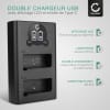 Chargeur Double USB EN-EL9A EN-EL9E EN-EL9 pour batterie MH-23 de Nikon D3000, D40, D40x