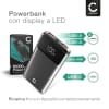 10000mAh Powerbank USB C CELLONIC® Con LED - Caricabatteria portatile per tablet, fotocamera, smartphone, smartwatch, GPS - Ricarica via filo - nero