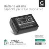 2x Batteria BLX-1 per fotocamera Olympus OM System OM-1 Affidabile ricambio da 2260mAh, marca CELLONIC®