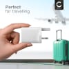 1 Port USB Charger 5V 1A 5W Fast Smart Charging Mains Wall USB Adapter Outlet Socket 100V-240V for Mobile Phone, Tablet, Speakers, Powerbank - White