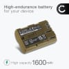Batteri for Canon EOS 5D 50D D60 40D 300V 300D 30D 20Da 20D 10D PowerShot G5 G6 G1 G3 G2 Pro1 ZR80 BP-511 Kameraer 1600mAh fra CELLONIC
