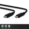 USB C Type C Kabel für Doro 8050, 8050 Plus, 8080, 8100, 8100 Plus Handy Ladekabel - 1,0m 3A (PD-60W) PVC schwarz - Datenkabel für Smartphone