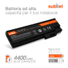 Batteria subtel® SQU-401 per notebook Acer Aspire 1410 / 1600 / 1640 / 1650 / 1680 / 1690 / 3000 / 3500 / 5000 / 5510 / Extensa 2300 Affidabile ricambio da 4400mAh Sostituzione ottimale per computer portatile laptop Acer