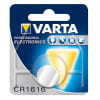 Varta CR1616 Knappecellebatteri for klokker, høreapparater og mer – x1