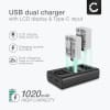 2x Batteri for Canon EOS 1000D, EOS 450D, EOS 500D, EOS Rebel T1i, EOS Rebel XS, EOS Rebel Xsi kamera - Reservebatteri LP-E5 1020mAh + USB Dobbel Batterilader LC-E5 CBC-E5, Kamerabatteri Lader