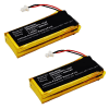 2x subtel® BAT00002 Ersättningsbatteri för Cardo Scala Rider G9, G4, G9X headset / hörlurar med 800mAh, 3.7V - reservbatteri