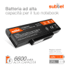 Batteria subtel® per notebook LG E500 / E50 Affidabile ricambio da 6600mAh Sostituzione ottimale per computer portatile laptop LG
