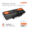 Batteria subtel® BTY-M68 per notebook MSI CR420 / EX600 / EX720 / GT640 / GT740 / GX400 / GX740 / M670 / BTY-M68 Affidabile ricambio da 6600mAh Sostituzione ottimale per computer portatile laptop MSI