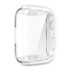 subtel® 2 in 1 Schutzhülle für Apple Watch 7 - 45mm Bumper Case + Display Schutzglas, 360° Vollschutz f. Gehäuse u. Touch Bildschirm, Hülle Displayschutz Protector, Transparent