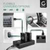 USB dobbel lader (LP-E12) for Canon EOS 100D EOS M M10 M100 M2 M50 EOS Rebel SL1 PowerShot SX70 HS + 1m + USB Kabel fra CELLONIC