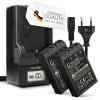 2x Batteri 1000mAh+ Laddare