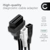 OBD2-adapterkabel til bil for Audi VW Seat – 30 cm kabel 2+2 pin (2x2) til 16-pin OBDII diagnoseadapter fra CELLONIC