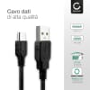 Cavo USB con connettore Mini USB per fotocamera Toshiba Camileo S20 X200 X100 X150 X400 P10 P100 P20 P30 H30 H20 H10 S30 S10 Clip Filo lungo 1m ricarica 2A cavetto dati in piacevole PVC nero