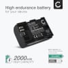 Batteri LP-E6P for Canon EOS 80D, 70D, 60D, 7D, 6D, 5DS, EOS 5D Mark IV, III, II, R5 Mark II 2000mAh fra CELLONIC