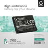 3x Batteri for AVM Fritz!Fon C5, FON M2, C4, 2000 2446, 2446, EM25, EM325, M325, MT-F 750mAh fra CELLONIC