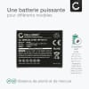 Batterie pour Panasonic Lumix DMC-LX100, DC-GX9, DMC-GX80, DMC-GF6, DMC-GX7, DMC-TZ80, DMW-BLG10 980mAh de CELLONIC