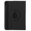 Funda tablets de subtel® para Apple iPad 12,9 (2020) - A2229, A2233, Funda para tablets en negro con soporte giratorio y cinta elástica, Protector de tablet de Cuero artificial