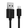 USB-A 2.0 - USB-C 3A PVC, svart