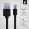 USB C Type C Phone Charger Cable for Umidigi Bison (2020), Bison (2021), Bison GT, Bison Pro 1m Fast Charging 3A Smartphone Data Cable PVC Black