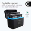 2-spor Batteriladeetui for Insta360 One X5 Batterier + 60cm + USB Kabel fra CELLONIC