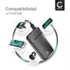 CELLONIC® USB Power Bank con 10000mAh y 4 USB Ports, + Cable USB - Cargador portátil USB exterior, Batería externa portátil