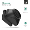 Universal Camera DV Lens Hood for Universal Ø 58mm - Plastic Screw-in Square Lens Shade from CELLONIC