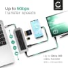 8-in-1 USB Splitter Hub – USB C til HDMI-adapter 4K @ 60Hz, USB type C, 3x USB A PD 3.0, SD, Micro SD og Ethernet – USB C dongle for Mac OS, Windows, Android