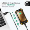 USB-A 2.0 > micro USB (2.0 - lang) - 1A - black - PVC cord - PVC plug - 1m