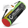 Batteri for Braun 1509, 3020, 5414, 5424, 5515, 6520, 6550, 8595, 8995 (Ø17mm) 2500mAh fra CELLONIC
