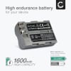 EN-EL3 EN-EL3e Batteri för Nikon D50 D70s D80 D90 D200 D300 D300S, 1600mAh Kamera-ersättningsbatteri med lång batteritid