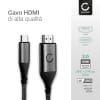 USB-C su HDMI (maschio) 2.0 & 4K 60Hz , cavo adattatore audio-video da smartphone, tablet e portatile a TV, monitor, proiettore – Funziona anche come cavo MHL per collegare telefono e TV