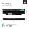 Batería para portátiles Dell Inspiron 13R / 14R / 15R / 17R / Vostro 3450 / 3550 / 3750 - 4400mAh 10.8V - 11.1V