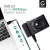 Datakabel for Sony Cyber-shot DSC-H70, DSC-HX100, -HX7, -HX9, DSC-T110, -T99, DSC-TX10, -TX100V, -TX20, -TX5, -TX55, -TX66, DSC-W350, -W360, -W380, -W390, -W515PS, -W560, -W570, -W580, DSC-WX10, -WX30, -WX5, -WX7, -WX9 - 1m, VMC-MD3 USB USB kabel, svart