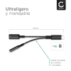 Adaptador de USB C a jack y carga rápida de 60 W, adaptador 2en1 de tipo C a auriculares de 3,5 mm