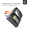 CELLONIC Makita 14.4V-18V lader for Li-Ion litium-ion-batterier - 7A DC18RC, DC18RA, DC18SD hurtiglader for elektroverktøy