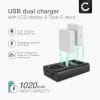 2x Batteri for LP-E8 LC-E8 Canon 550D 600D 650D 700D, Rebel T2i T3i T4i T5i, Kiss X4 X5 X6i Kameraer 1020mAh + Dobbel Lader fra CELLONIC