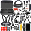 26-delt tilbehørssett for GoPro Hero 1-5, Rollei – Actionkamerafester, stativer, sugekopper, bryst- & hodefester, styrefester, selfiestenger & mer