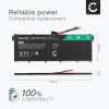 1x Batteri för Acer Aspire 5 A515-41G, 1 A114, 3 A315, 1 A114-33, ES1-523, 3 A315-31, A A315-54, A A315-54K, 3 A317, A A311-31, Acer A114-33, AP16M4J, NX.GVWSA.002 7.4V 4800mAh från CELLONIC