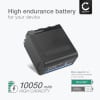 2x Batteri för Sony HXR NX 100, NEX FS700R, FS700RH, HVR-Z1, HVR-V1 10050mAh USB-Out 2.4A från CELLONIC
