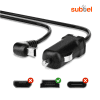 12V / 24V Socket to Mini-USB 90° Sat Nav Car Charger for Falk GPS (mini USB 90°) (5V ; 1A) GPS Lighter Adapter w/ 1.1m Charging Cable