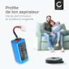 Batterie pour SEVERIN RB7025, RB-7025, CHILL RB-7025, CHILL RB7025, Philips Compact FC8710, 4IFR19/66 1400mAh de CELLONIC