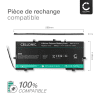 Batterie pour HP Envy 13-d000, 13-d002, 13-d003, 13t-d000 i5, Pavilion 13-d023, 13-d024, VR03XL 11.4V 2900mAh de CELLONIC