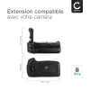 CELLONIC® BG-E16 Grip d'alimentation pour Canon EOS 7D Mark II Poignée de batterie, Batterie-grip