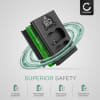 USB dobbel lader (BP-511 BP-512) for Canon EOS 5D 50D 40D 30D 300D 20D 10D PowerShot G3 G5 G1 MV700 ZR85 + 1m + USB Kabel fra CELLONIC